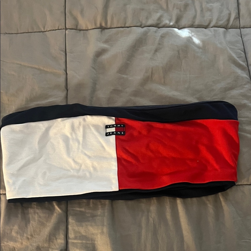 Tommy Hilfiger Color Block Crop Top - Red, White, Blue